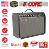 Electric Guitar Amplifier 40W Solid State Mini Bass Amp w 8' 4-Ohm Speaker EQ Controls Drive Delay ¬º' Microphone Input Aux in & Headphone Jack for St