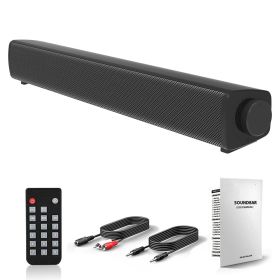 20W Soundbar TV Portable Wireless Speaker Bluetooth 5.0 HiFi Subwoofer 3D Stereo Sound with Remote Control Support TF AUX (Color: S11A, Ships From: China)