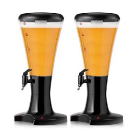 Commercial & Household Beer Tower Beverage Dispenser (Color: Black, Qty: 2Pcs)