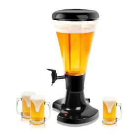 Commercial & Household Beer Tower Beverage Dispenser (Color: Black, Qty: 1Pcs)