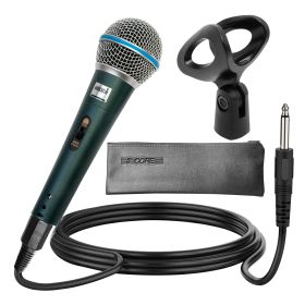 5 Core Premium Handheld Microphone Unidirectional Vocal Dynamic Cardioid Mic with Detachable 10ft XLR Cable Mic Clip Mesh Grille & ON/Off Switch Suite (size: 5 Core)