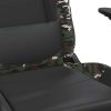 Massage Gaming Chair with Footrest Black&Camouflage Faux Leather