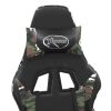 Gaming Chair with Footrest Black and Camouflage Faux Leather