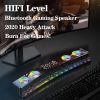 3600mAh Bluetooth Wireless Game Speaker soundbar USB 3D Stereo Subwoofer AUX FM Home Clock Indoor Sound Bar Computer Loudspeaker