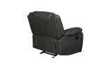 Global United Transitional Leather-Air Reclining Chair