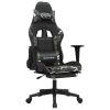 Gaming Chair with Footrest Black and Camouflage Faux Leather