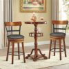 25.5-Inch 360-Degree Bar Swivel Stools with Leather Padded